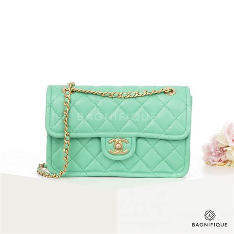 chanel green classic flap bag|Chanel classic flap 2022.